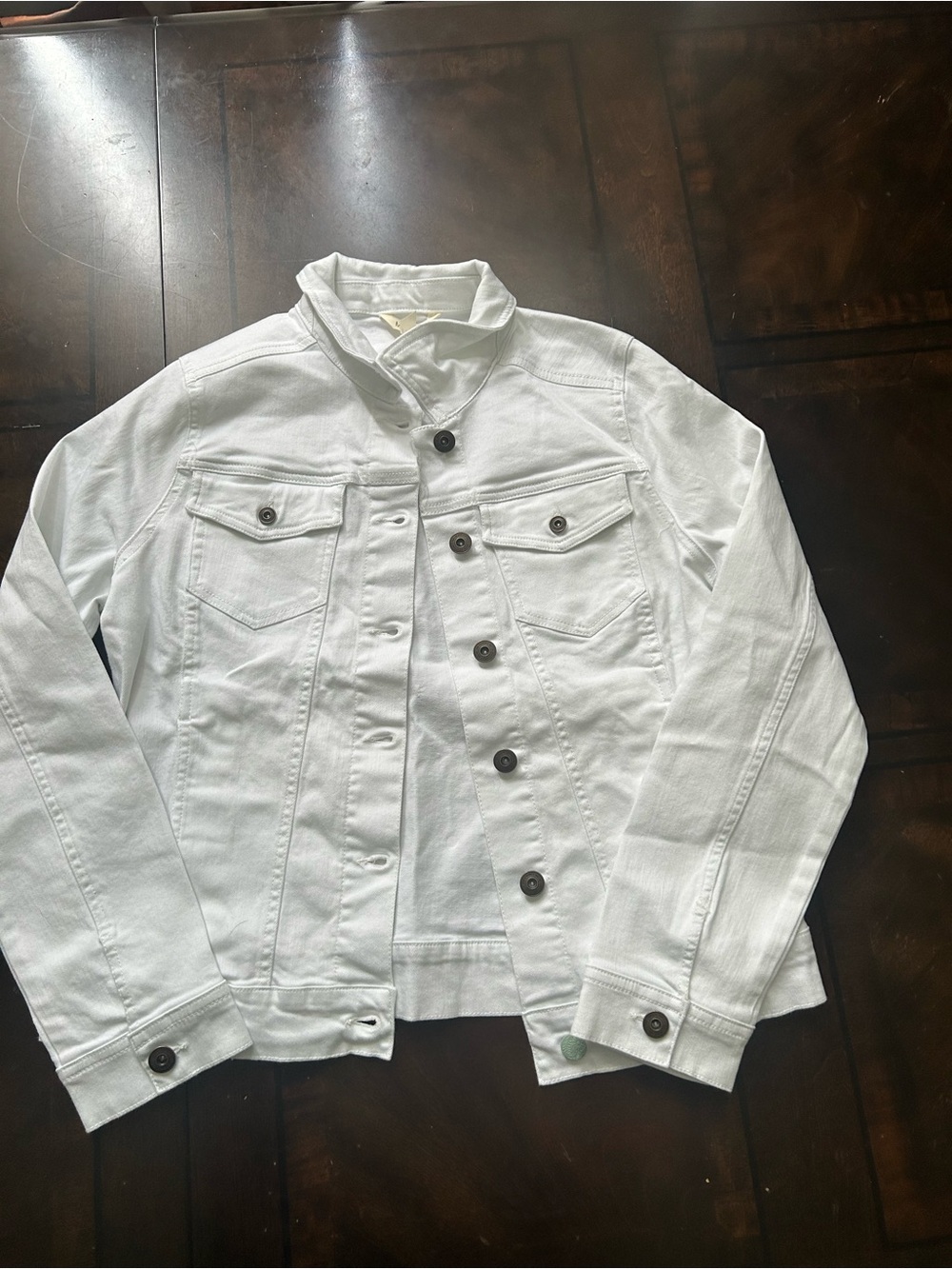Matilda Jane White Collared Button Shirt with Branded Tag